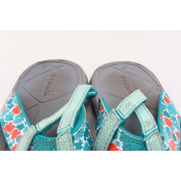 Columbia Toddler Girls 10 Medium Blue Flip Flop Synthetic - Picture 3 of 7